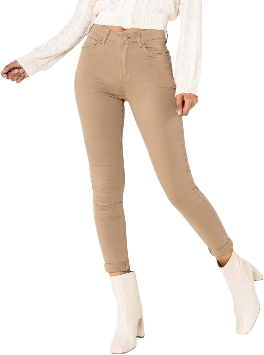 Jeansbroek skinny fit jeans hoge taille