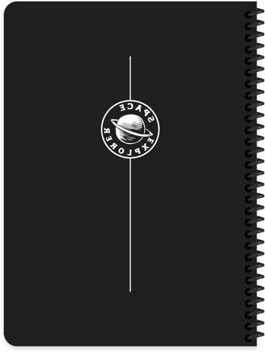 Keskin Color 16.5 * 22.5 80 Sheets Striped PP Kp. Spiral Bound Space Notebook