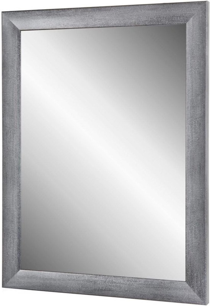 Wandspiegel Ingelijst - Spiegel op Maat - Make-up Aanbrengen - Handgemaakt in Duitsland - 40 x 60 cm - Grijs