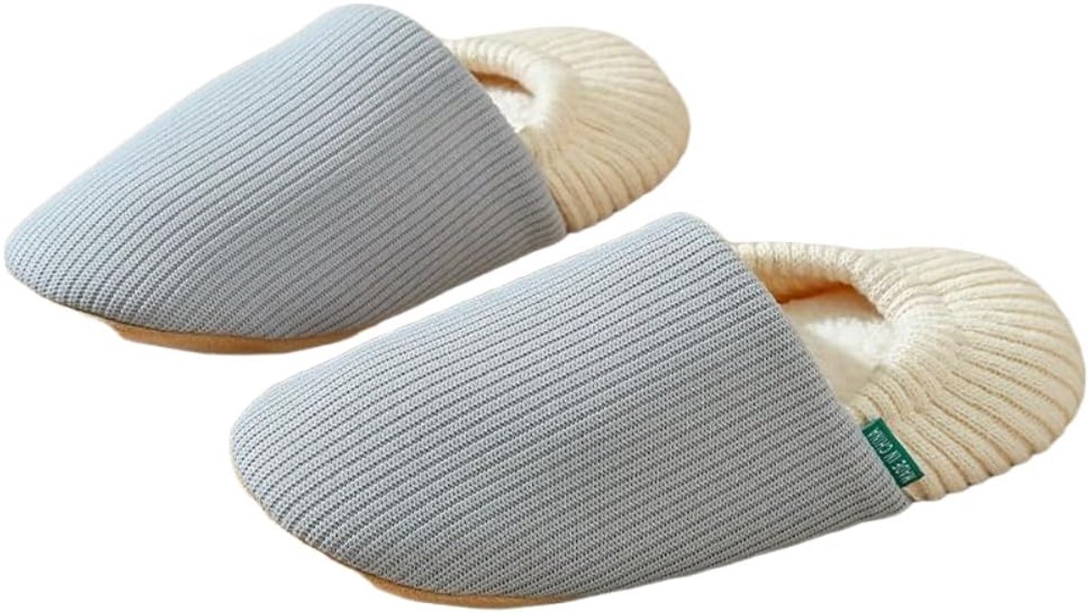 Dames slippers maat 37-38- Winterslippers - Zacht en lichtgewicht - Elastische hiel - Antislipzool - Comfortabele pantoffels voor thuis - Grijs