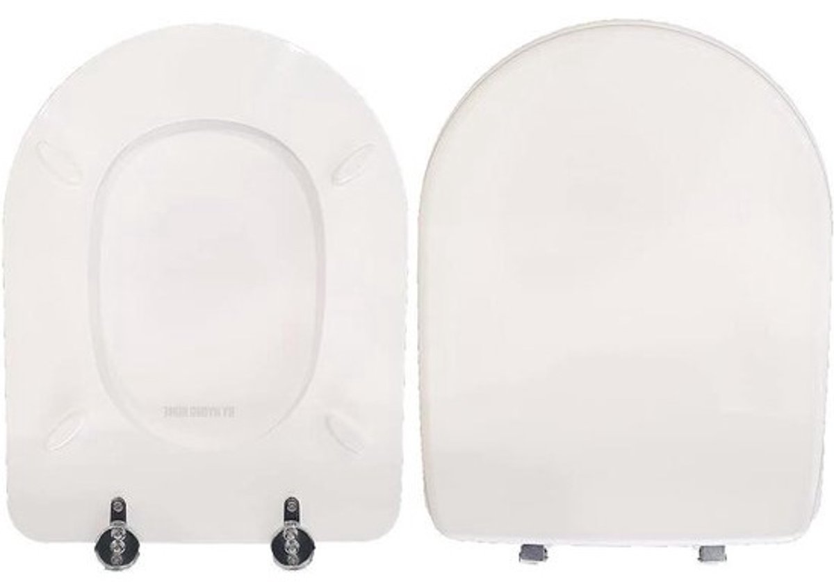 Toiletbril - WC bril - Badkamer Upgrade - Gemaakt van hout - Ronde vorm - Wit