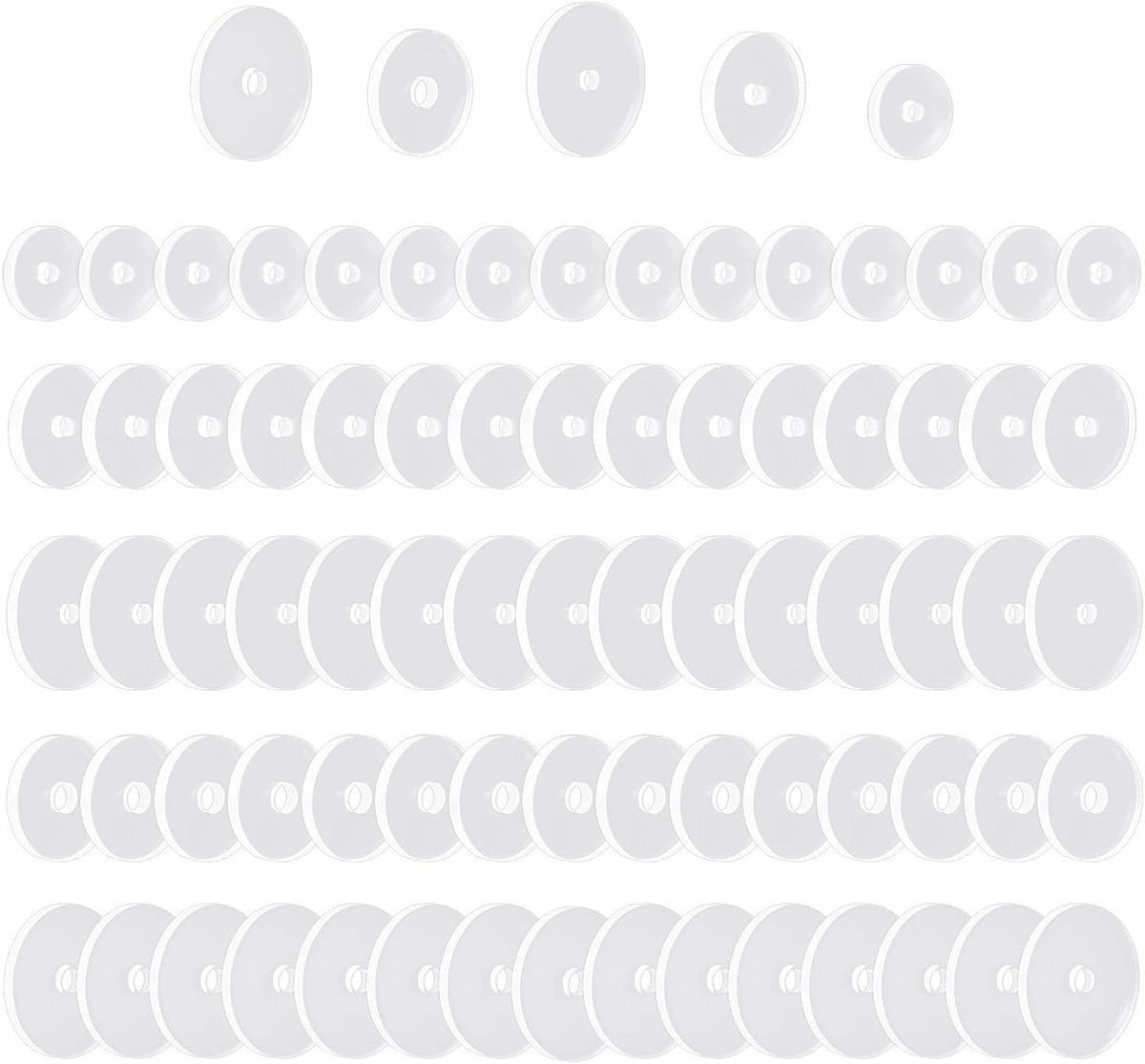 45 Stukken, 1, 2 Mm Opening, 1, 6 Mm Opening, Doe -Het -Zelf Sieradenaccessoires, Siliconenafstandhouder