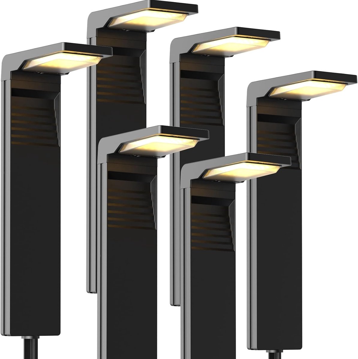 Solar Tuinspots Set van 6 – 2 Lichttemperaturen – 32 LED – IP65 Waterdicht – Padverlichting voor Tuin en Oprit