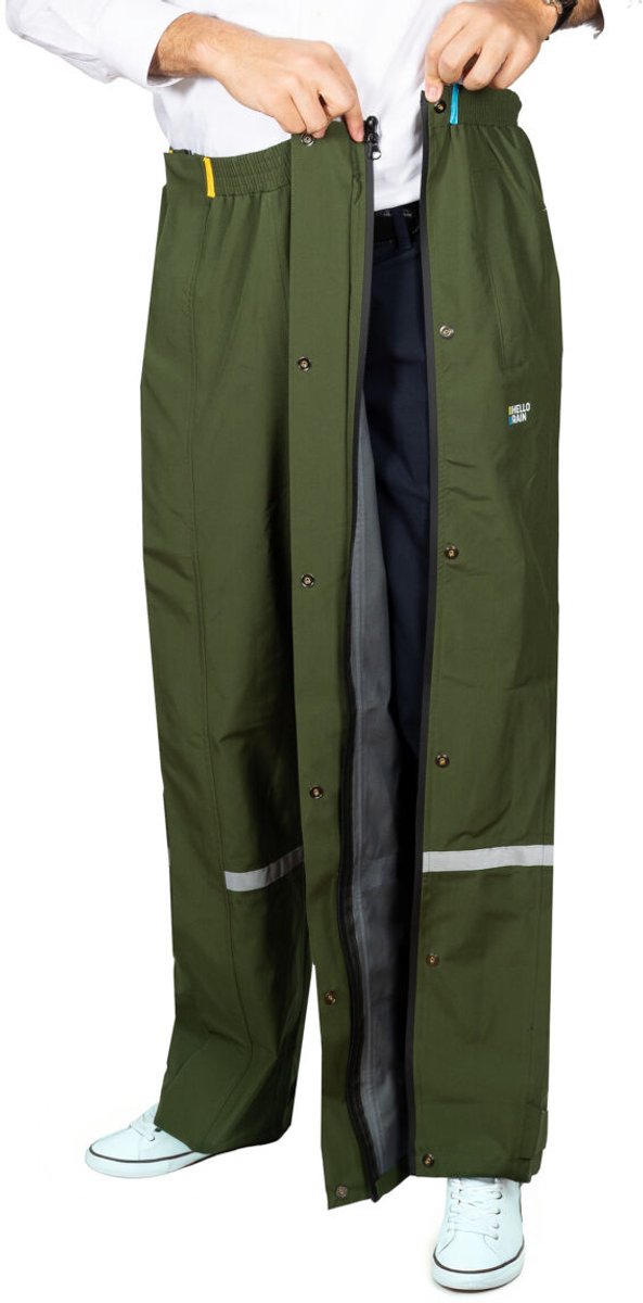 Hello Rain STORM 20K – Regenbroek – Olive Green – L – Met overschoenen