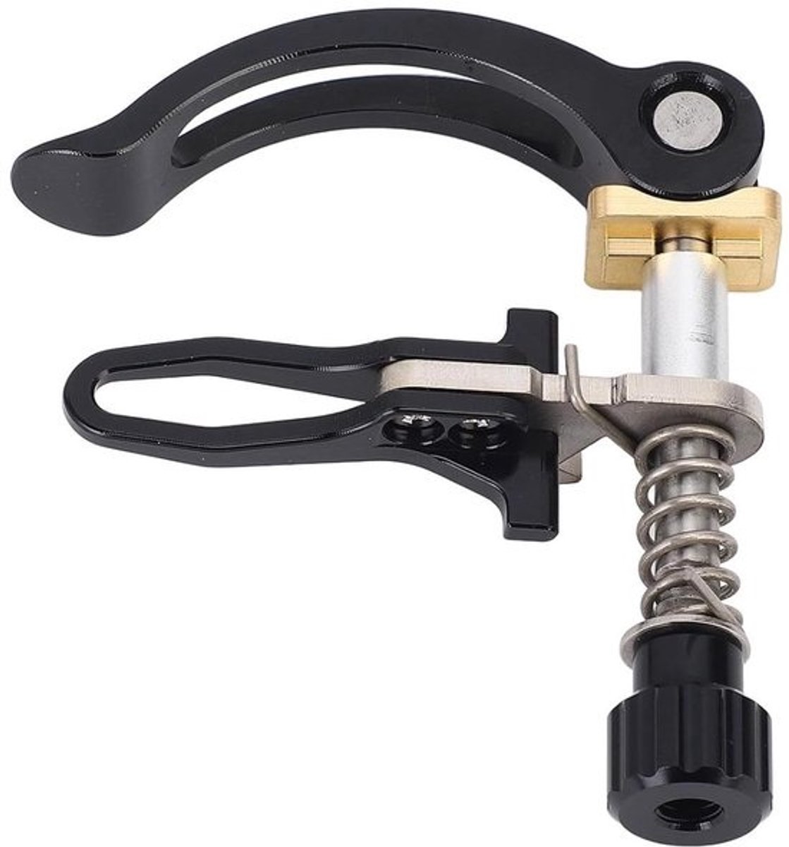 Zadelpenklem - Vouwfiets Klem - Fiets Zeker Zetten - Snelspanner Mechanisme - 318 mm Diameter - Zwart