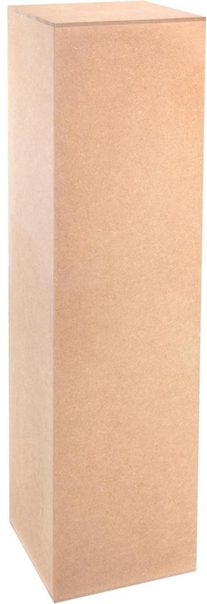 Decoratieve Zuil MDF - Plantenzuil Bloemenstandaard - Woonkamer Decoratie - Glad Oppervlak - 110x30x30 cm - Natuurlijk MDF