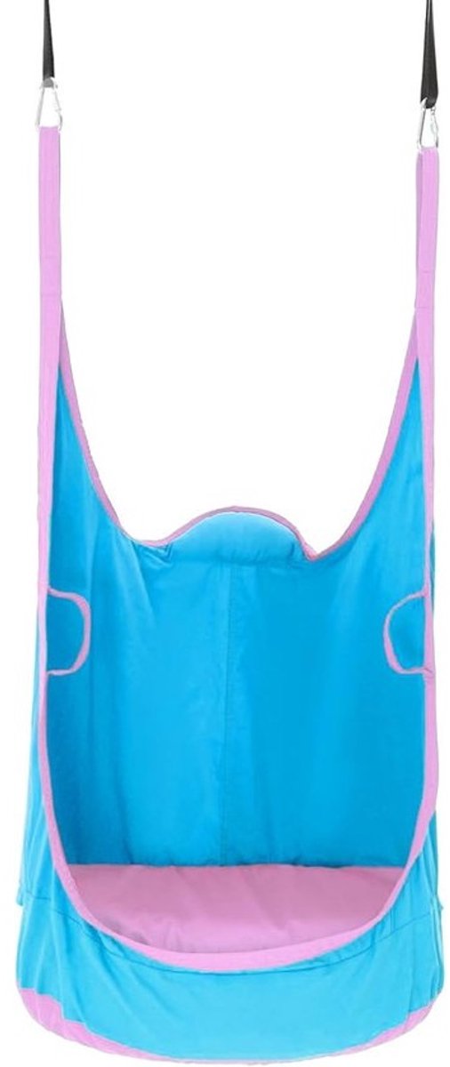 Kinder Pod Stoel - Hangstoel Binnen Buiten - Ontspanning en Spel - Zachte Stevige Constructie - 135x75x55cm - Blauw
