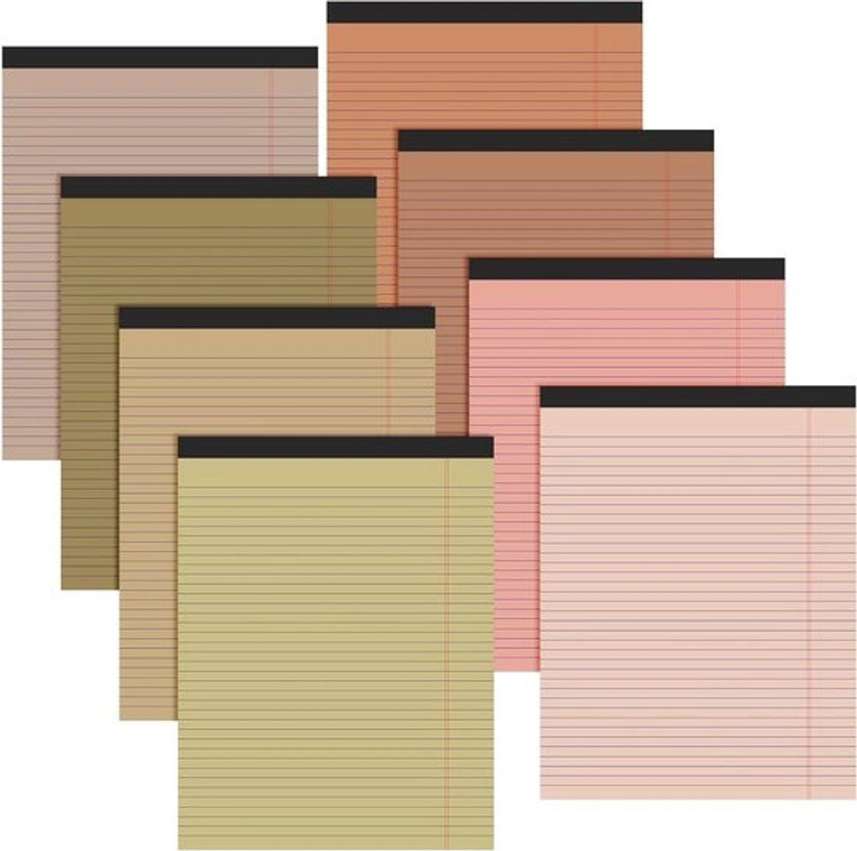 Gekleurde Notitieblokken - Schrijfblokken College - Notities Maken - 8 Kleuren Divers - A5 - Pastel