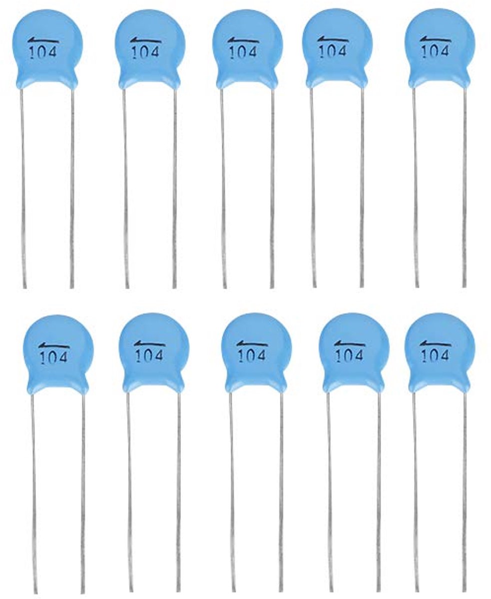 Dailygoods - Keramische condensator - Condensatorkit 50 stuks - Hoogspanningscapaciteit - 1000V 104M 0.1uF - Betrouwbare condensatoren - Geschikt voor