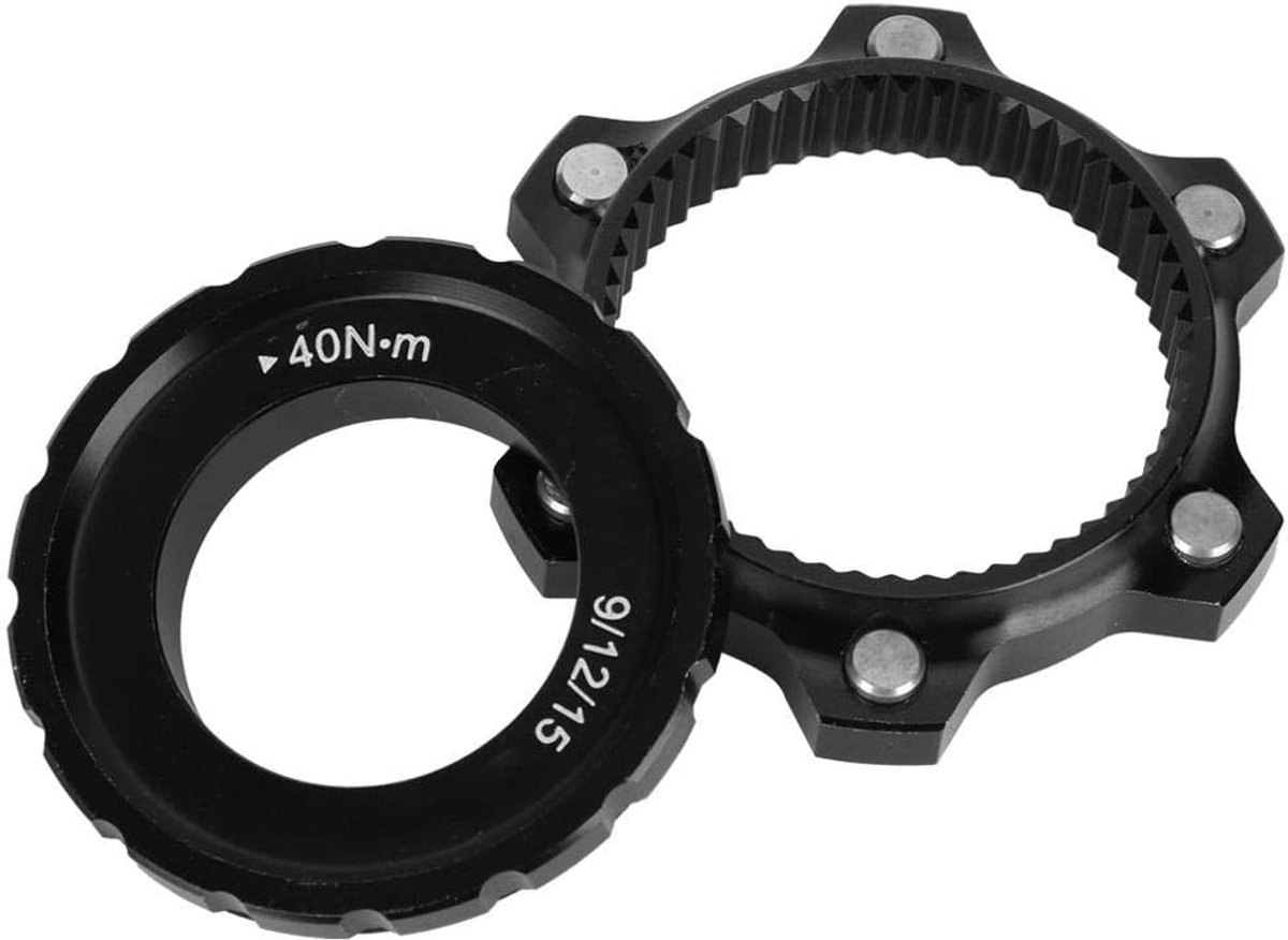 Dailygoods - Centrale vergrendelingsadapter - Fietsaccessoires - Aluminiumlegering - Zwart - Adapter voor centrale vergrendeling - Geschikt voor 6-gat