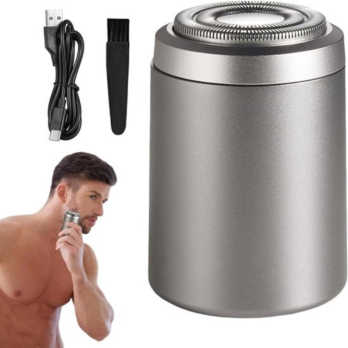 Reisscheerapparaat voor mannen - Draagbare trimmer - Onderweg scheren - 6600 tpm motor - 13 x 11 x 599 cm