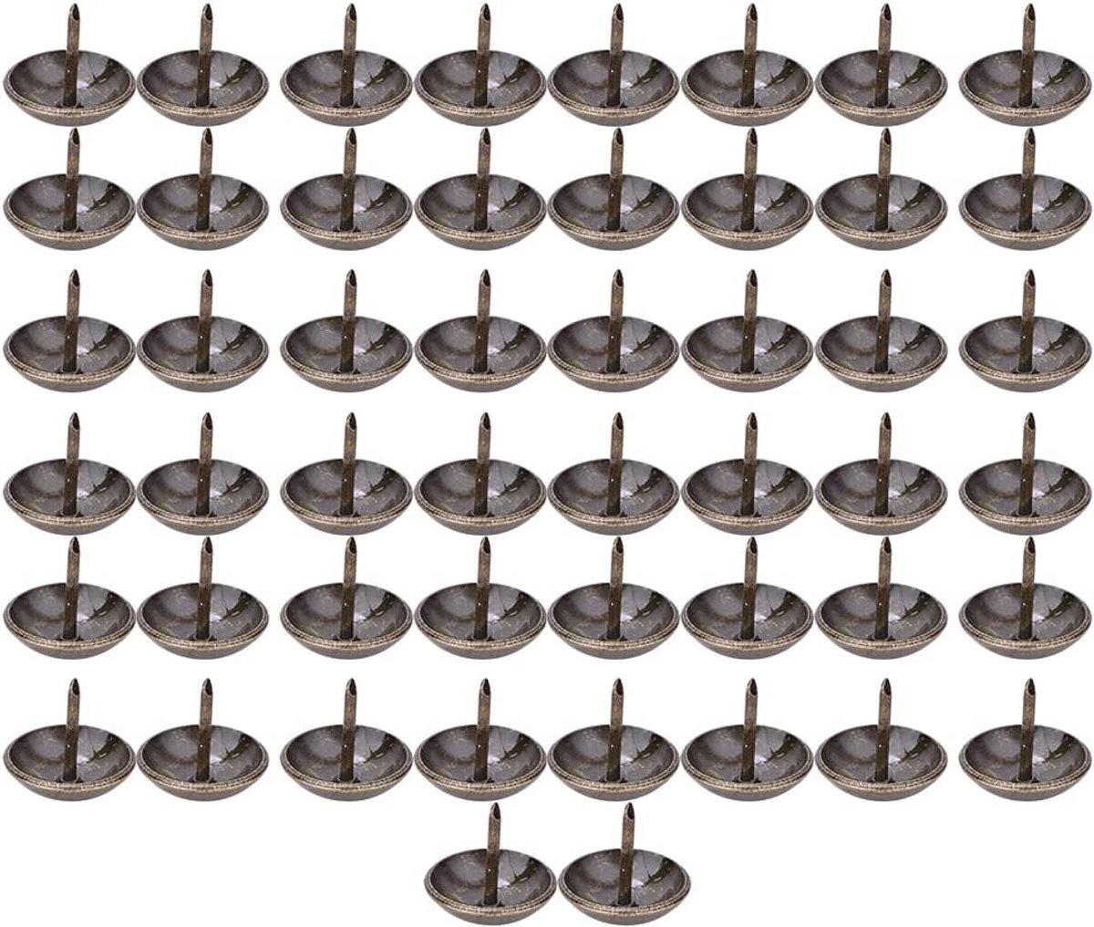 Dailygoods- Bekleding Spijkers 50 Stuks - Verdikte Spijkers - Decoratieve Pinnen - Meubelspijkers - IJzeren Spijkers - Voor Banken/Manden/Deuren - Meu