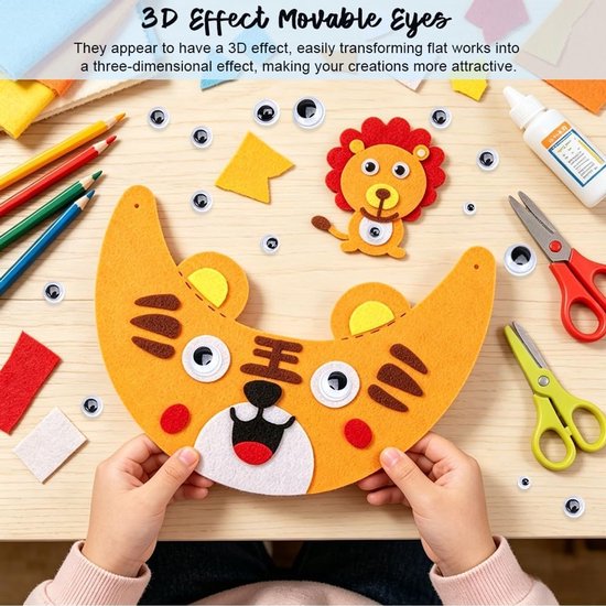 Ogen, stickers, veiligheidsogen, kunststof, HMCEY pluche ogen, gehaakte ogen, oog voor haakpoppen, veiligheidsogen voor haakspeelgoed, dieren, doe-het-zelf — afbeelding 3