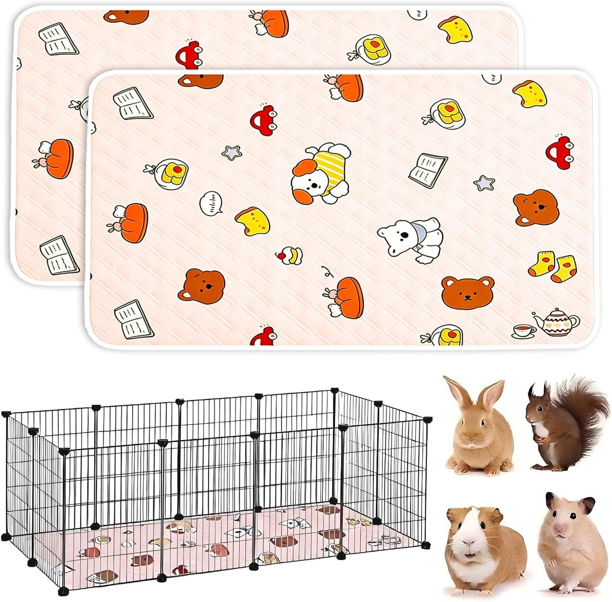 Kooimat voor kleine dieren, 115 x 80 cm, 2 stuks