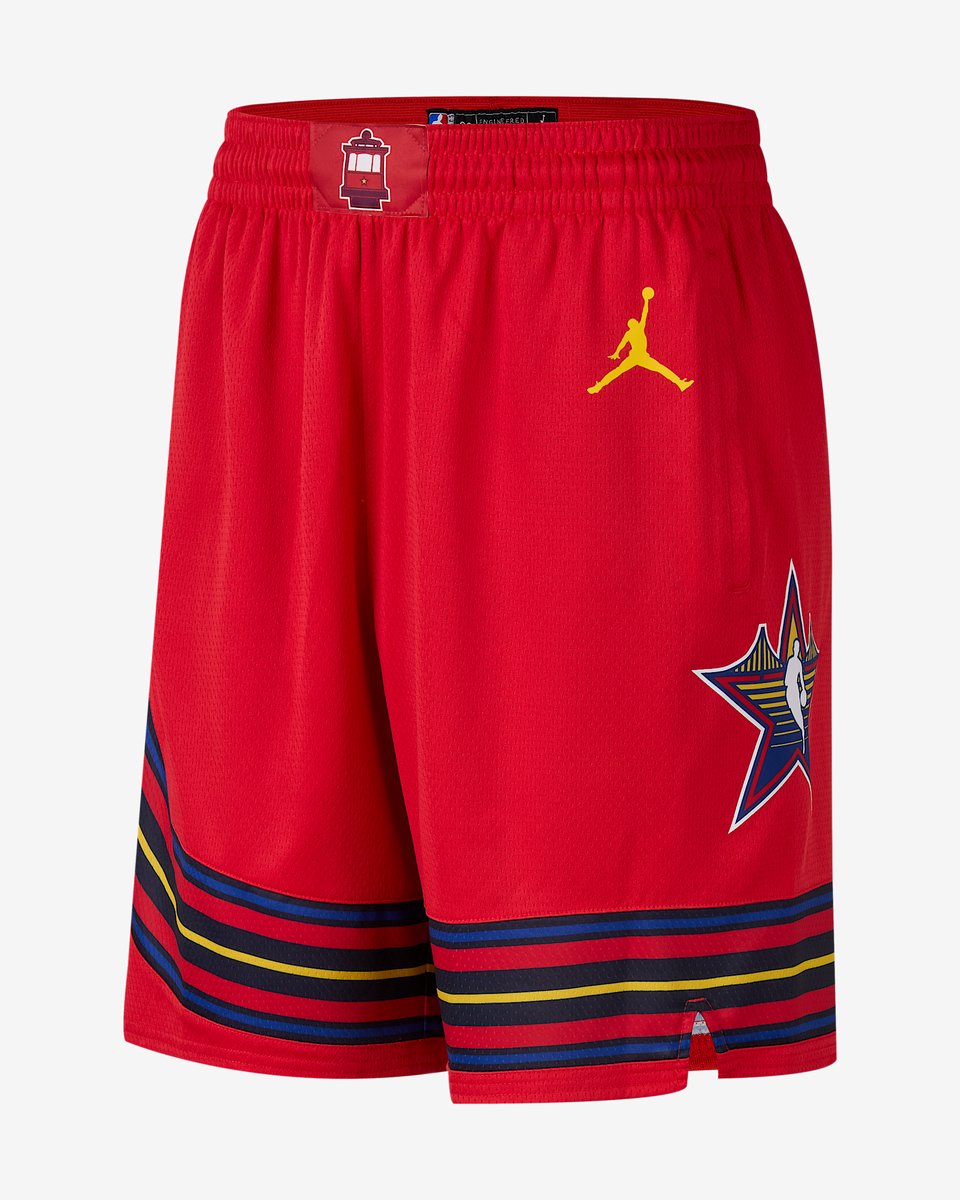 Jordan 2025 NBA All-Star Weekend Team 1 Swingman Dri-FIT Short Basketbalshort – University All-Star Basketbal Heren Basketbalshort voor Mannen Rood