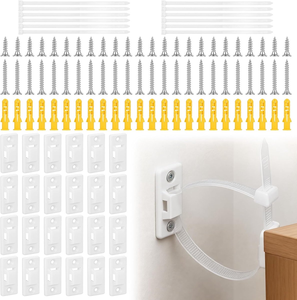 Protection Furniture, 12 stuks anti-kantelverankeringen