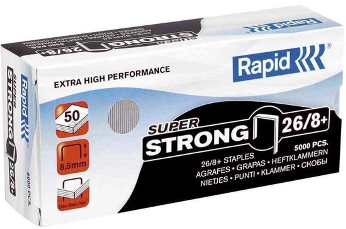 Verpakking van 3 dozen sterke nietjes voor nietmachine