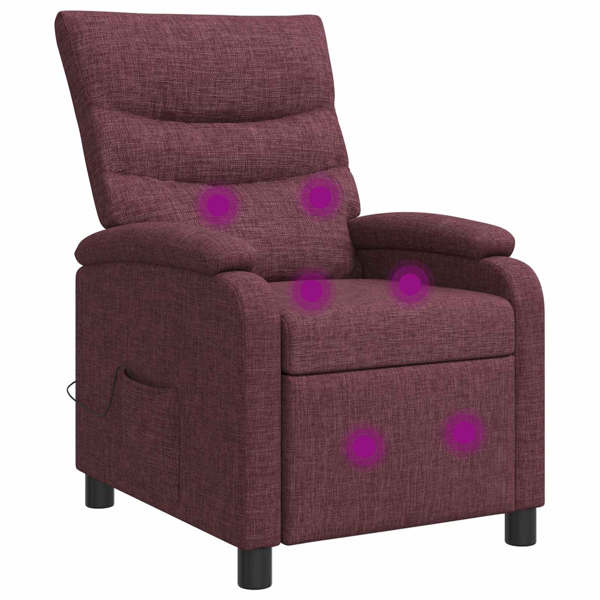 vidaXL Massage - Relaxstoel - Paars - Stof
