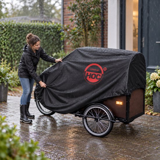 Bakfietshoes Bakfiets hoes Bakfietshoes Bakfiets hoes (met huif) - Red Label -Bakfietshoes Bakfiets hoes Bakfietshoes Bakfiets hoes (met huif) - Red Label - Voor Bakfietsen tot 230 cm van Bakfiets — afbeelding 5