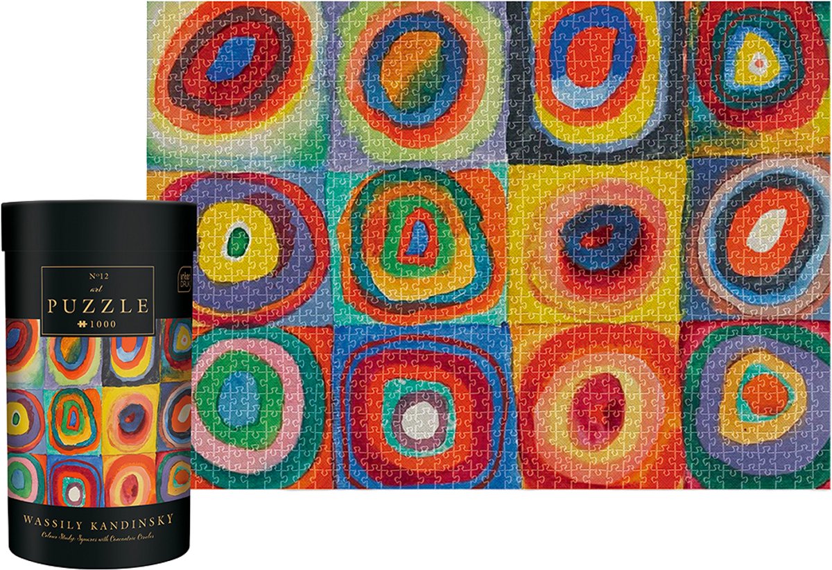 PUZZEL - Interdruk - Kandinsky 1000 Stuk Puzzel: Vierkanten met Cirkels - Geronimo Games - 1000 stukjes - Puzzle