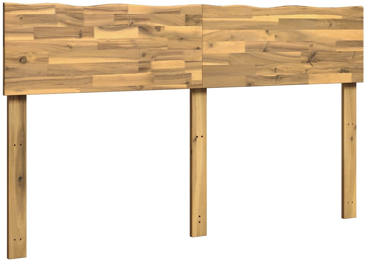 vidaXL Live - Edge - Hoofdbord - ROSTOCK - Witgewassen - 135 - cm