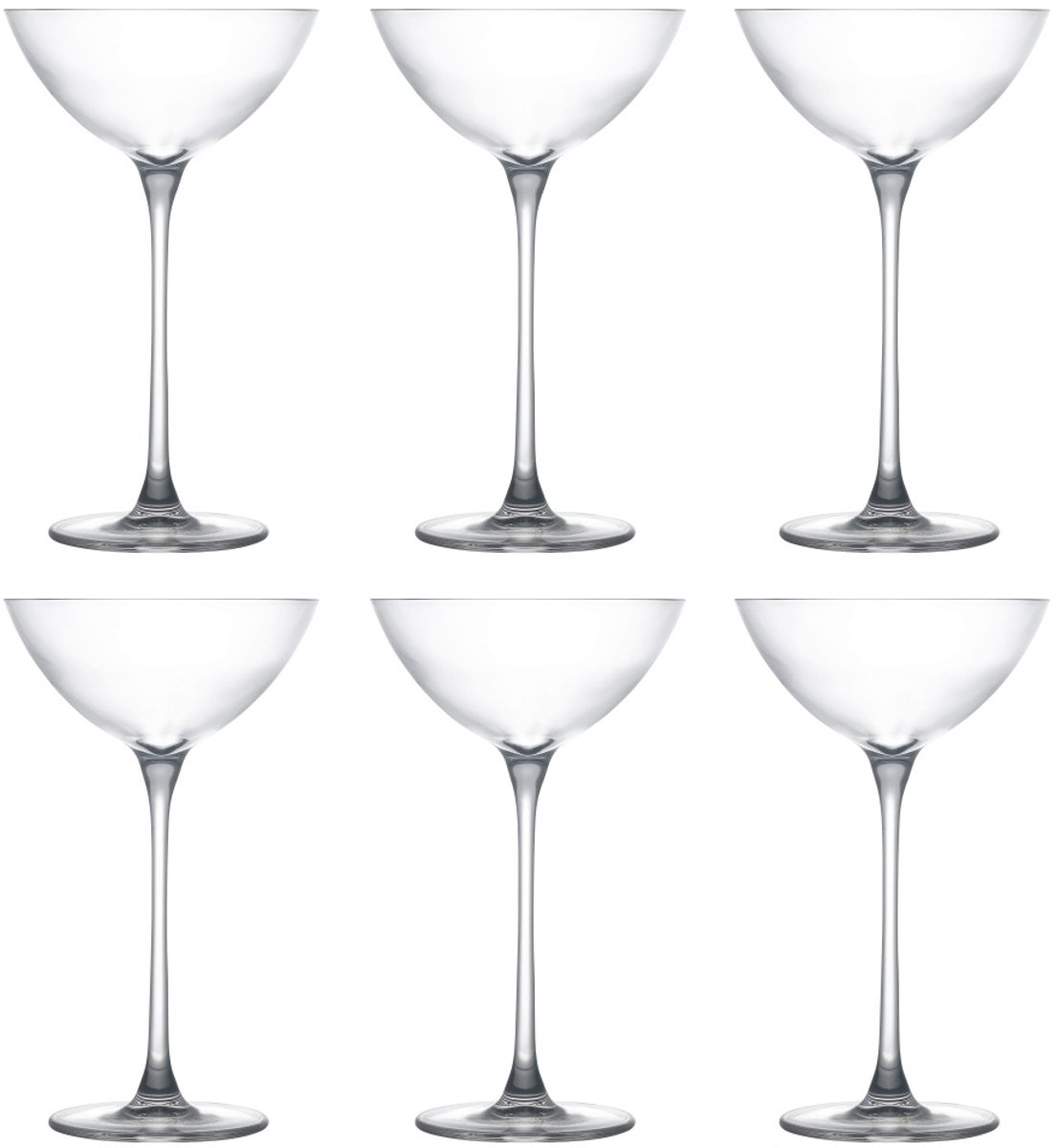 Pasabahce Nude - Martiniglazen - Cocktailglazen - Savage kristalglas - 17 cl - Transparant glas - Glazenset - 6 stuks