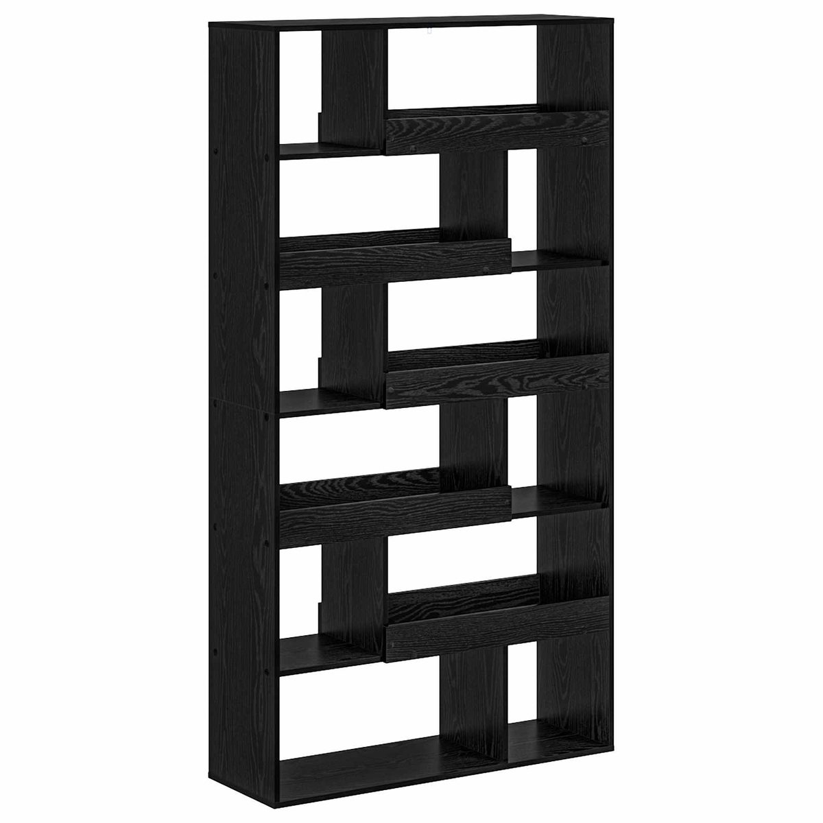 vidaXL Boekenkast - 100 - x - 33 - x - 156,5 - cm - Bewerkt - hout - Zwart - eiken Zwart eiken