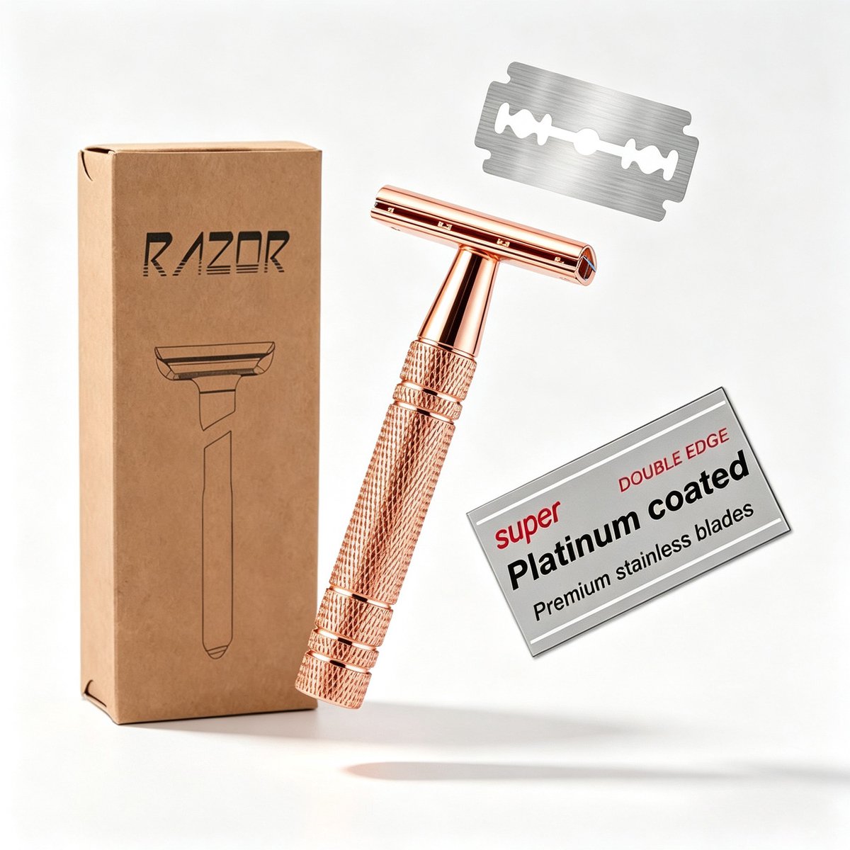Namajunas-Goedkoop-veiligheidsscheermes-30-RVS-mesjes-Double-Edge-Roze-goud-Herbruikbaar-Klassiek-scheermes-voor-mannen-en-vrouwen-Betaalbare-kwaliteit-Duurzaam-scheren-zonder-dure-wegwerpmesjes-Reis-Dagelijks-Ergonomisch-Cadeau-Zero-Waste-Luxe