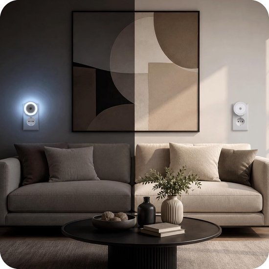 LED Nachtlampje voor Stopcontact - 2 Stuks - Wit Licht - Zachte Verlichting - Plug-in Nachtlamp - Voor Slaapkamer, Hal, Badkamer en Kinderkamer - 6,4 x 5,8 cm van Longziming — afbeelding 4