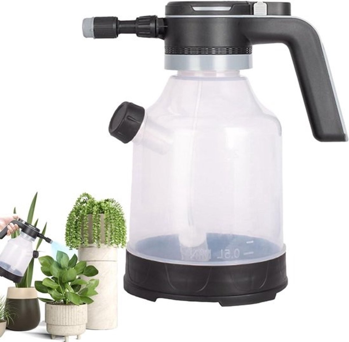 Elektrische Sproeifles - Automatische Plantensproeier - Tuinonderhoud - Draadloos en Krachtig - 3 Liter - Transparant