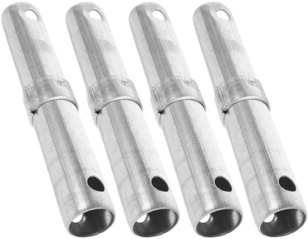 Steigerkoppeling Set - Steigerconnector Rolsteiger Onderdeel - Steiger Stabiliseren - Verstevigde Staalconstructie - 22 x 4.7 x 4.7 cm - Zilver