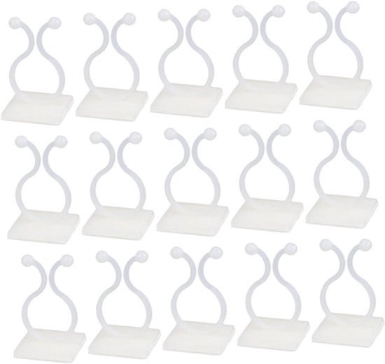 Plantenclips - Klimplantsteunen Muur - Planten Ondersteunen - Zelfklevend Hars - 2 cm - Wit