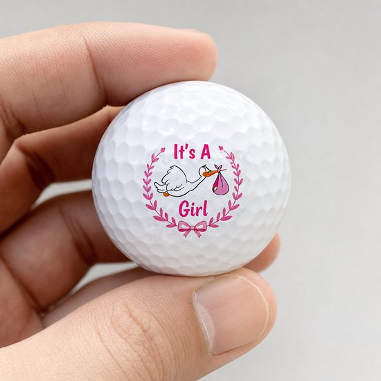 Wilson Golfballen It's a Girl - Geboorte Golf Cadeau - 3 stuks - Bedrukte Golfballen van Wilson — afbeelding 3