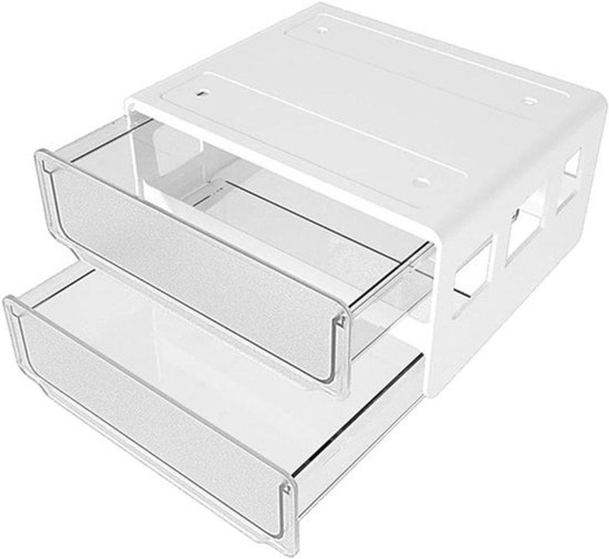 Opberg lade - Onderbouw organizer - Bureau organiseren - Verstelbaar - 24 x 20 cm - Wit