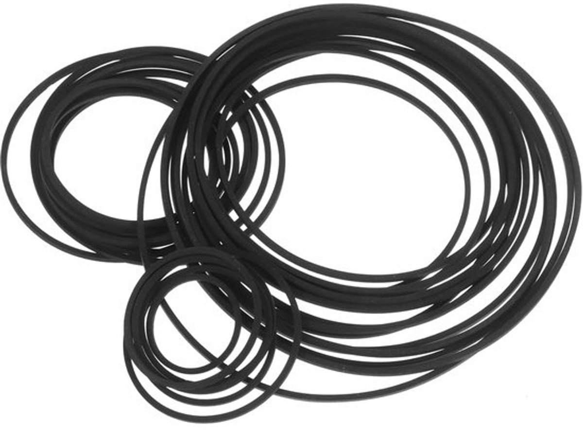 Rubberen Cassettebanden - Drive Belts Recorder - Muziek Afspelen - Hoge Duurzaamheid - 30 stuks - Zwart