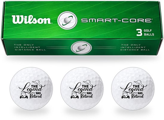 Wilson Golfballen Legend Retired - Pensioen Golf Cadeau - 3 stuks - Bedrukte Golfballen van Wilson — afbeelding 3