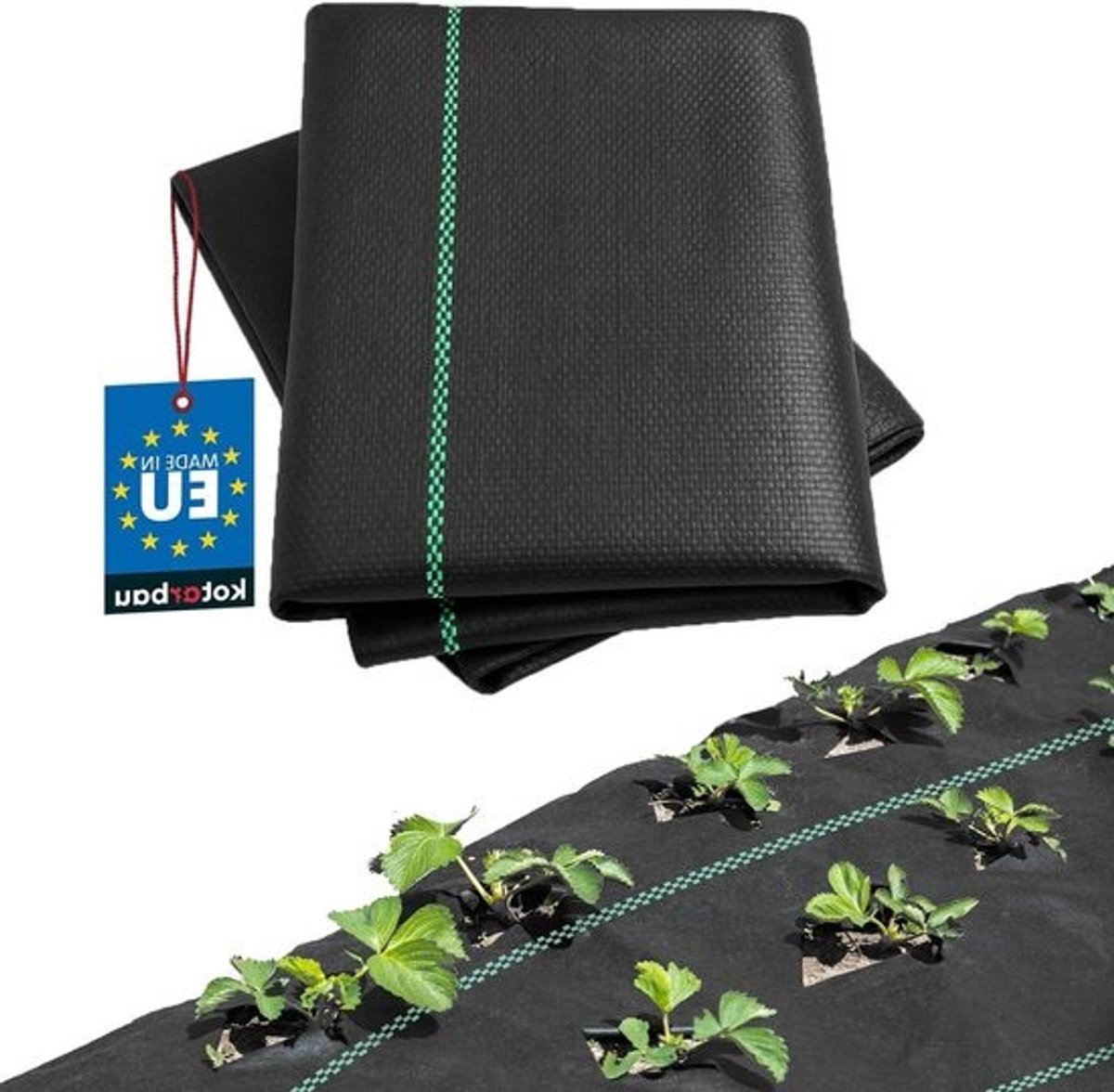 Tuinvlies - Onkruiddoek Bodembedekker - Tuinonderhoud Borders - Scheurvast Waterdoorlatend - 08x10 m - Zwart