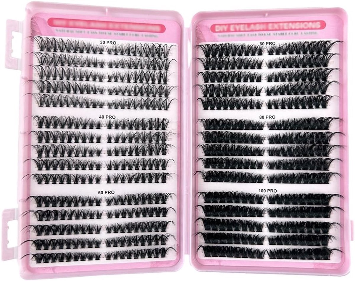 600 Stuks Wimperextensions voor Vrouwen, Diverse Dichtheden 30D tot 100D, Perfect voor Beginners en DIY Wimperverlenging