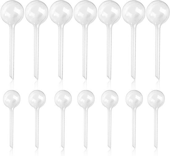 14 stuks transparante plantenbewateringsballen - plantendruppelaars - kunststof automatische bewateringsballen - irrigatiesystemen - automatische bewateringsapparaten voor bloemen - waterballen - bewateringssystemen - tuinsproeiers - voor binnen- en