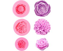 3D-siliconenvormen in bloemvorm voor kaarsen, snoep en zeep - Herbruikbare DIY-mallen voor decoraties en ambachten, set van 3