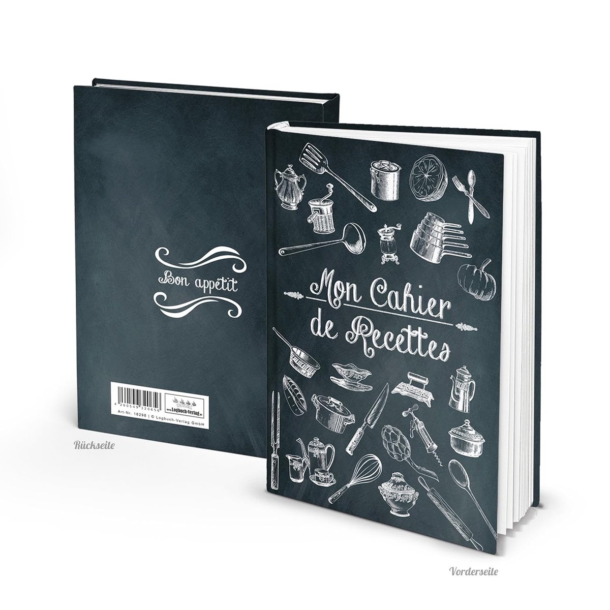 Klein receptenboek voor de cousine DIN A5 cadeaus verjaardag Kerstmis receptenboek zwart wit