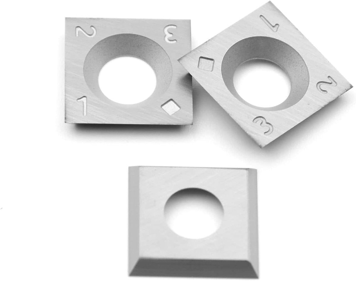 Draaien Gereedschap Carbide Getipt 14x14x2,0 Mm Vierkante Carbide Cutter Inserts Voor draaibeitels en Houtbewerking Draaibank Tool, 3 stks
