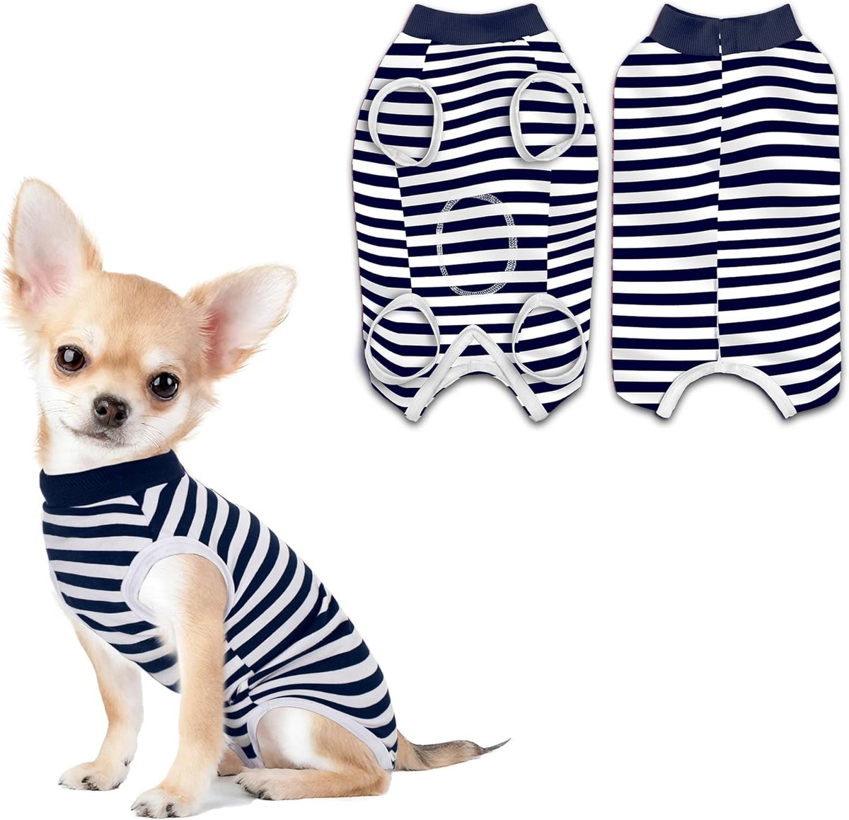 Hondenoperatiepak voor vrouwelijke en reuen, herstelpak voor honden na operatie, zacht katoenen chirurgisch herstelvest medisch shirt voor huisdieren, knoopsluiting