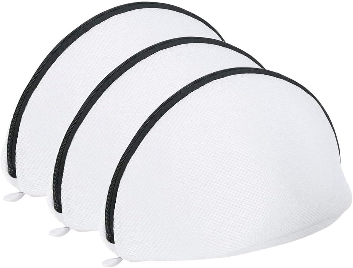 3 stuks schoenwaszak, wasnet voor schoenen, sneakers, waszak met ritssluiting, herbruikbare waszak, reizen, sokken, 42 x 24 x 24 cm