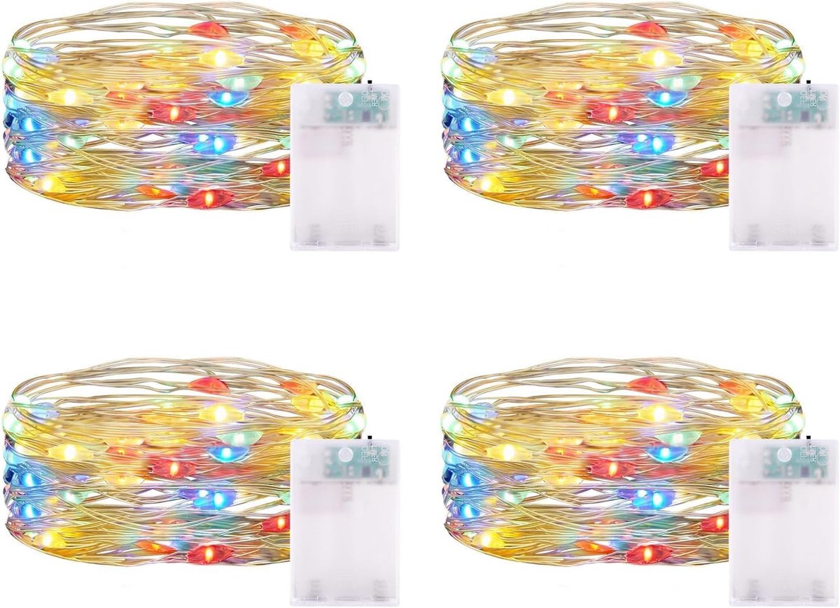 Batterij met timer, 3 meter 30 LED-kerstverlichting binnen warm wit koperdraad IP65 waterdichte mini-kerstverlichting voor kamer tuin kannen Kerstmis Halloween bruiloft decoratie
