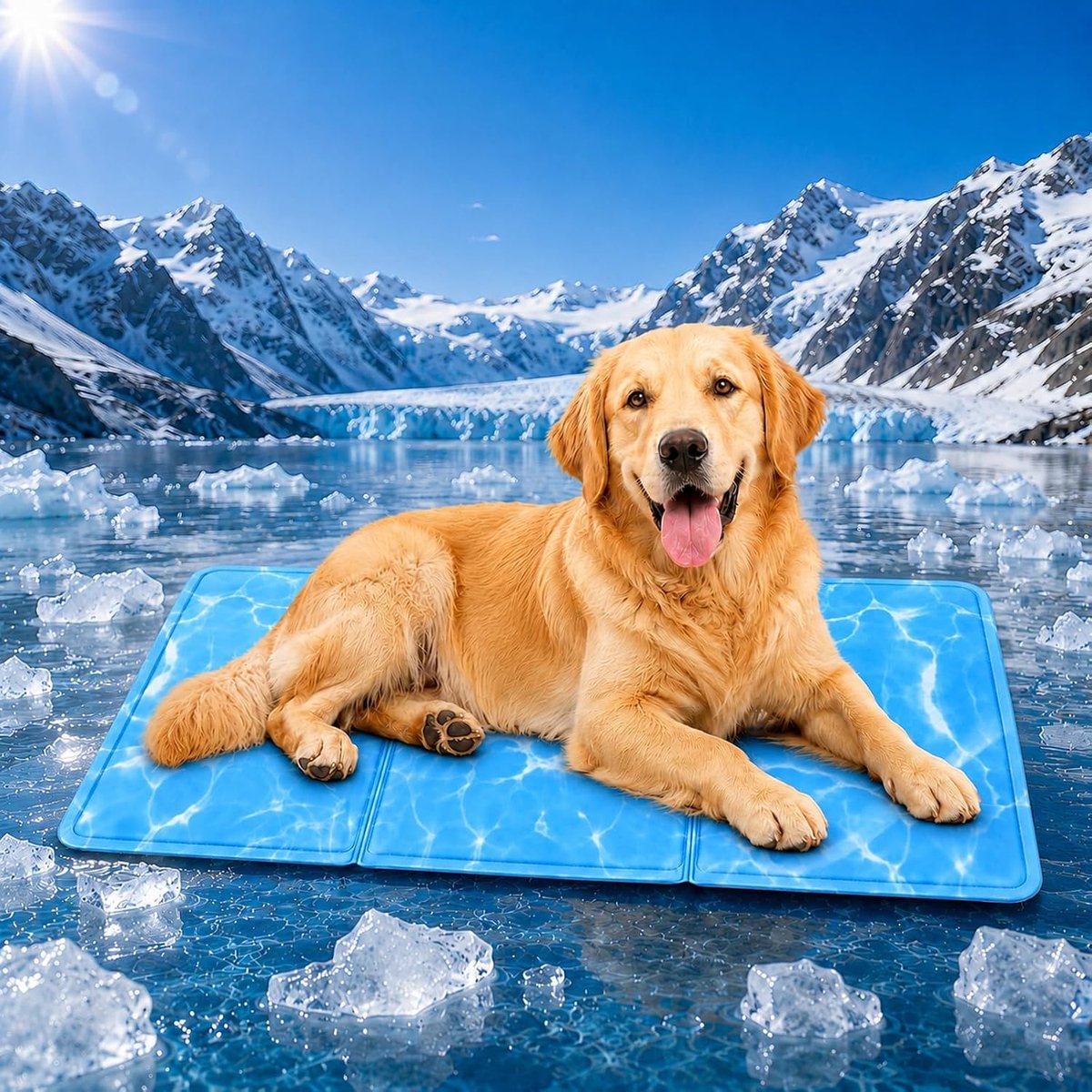 Koelmat voor honden, 80 x 120 cm, koeldeken voor honden en katten, koelkussen met niet-giftige gel, waterdichte hondenkoelmat, zelfkoelend, voor grote, middelgrote en kleine huisdieren, verkoelende