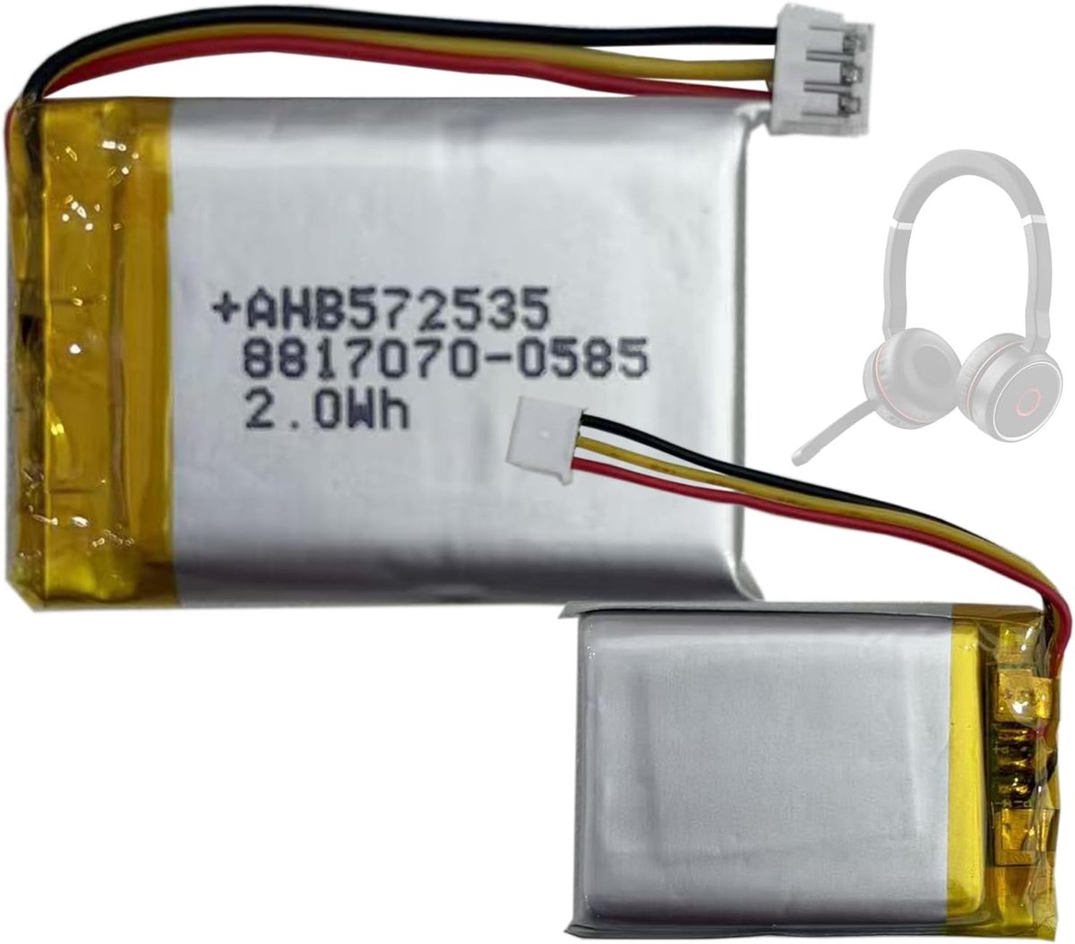 Accu AHB572535PST compatibel met Ja-Bra Evolve 75 /Evolve 75 SE/Evolve 75 UC headset
