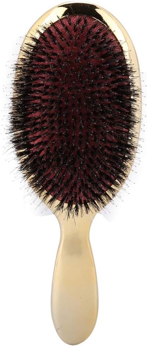 Haar Borstel Zwijnen Varkenshaar Haar Borstel Voor Dik Haar Voor Haar Styling Voor Schoonheidssalon Gebruik (Goud)