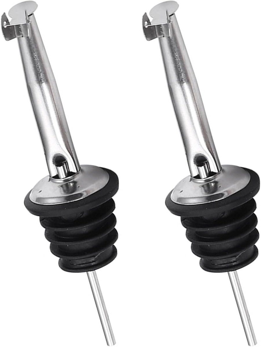 2 stuks champagnesluitingen, champagneflesdop, schenktuit, schenktuit voor olieflessen, schenktuit voor gedistilleerde drank, wijnflessendop, voor cocktails, feesten, shots en bars