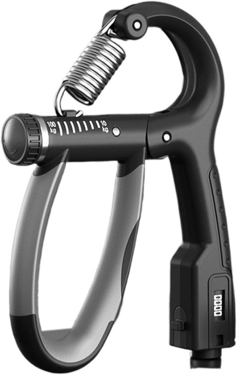 Grip Krachttrainer - Hand Versterker - Spieropbouw Onderarm - Verstelbare Weerstand - 10-100 kg - Zwart
